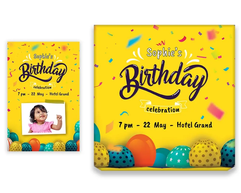 Design Number 10 for Large Customized Gifts with Large Invitation Cards for Birthday Parties