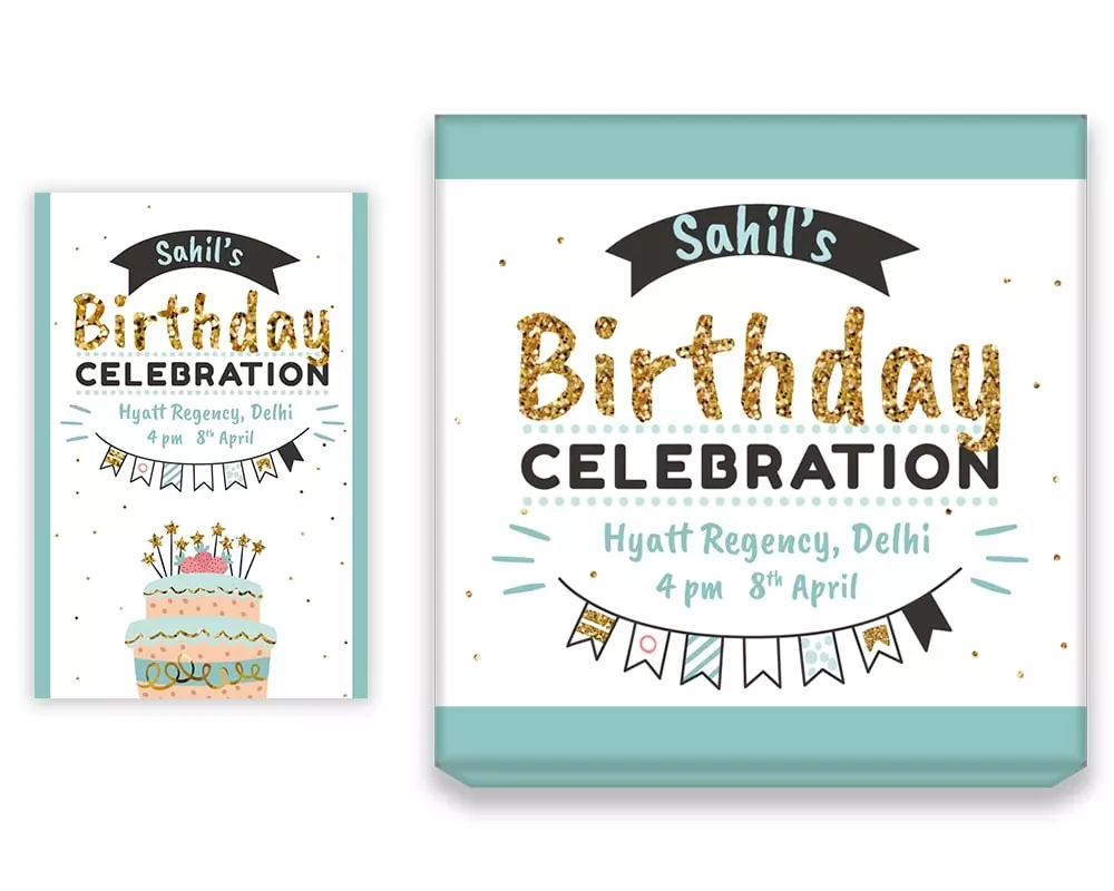 Design Number 3 for Large Customized Gifts with Large Invitation Cards for Birthday Parties