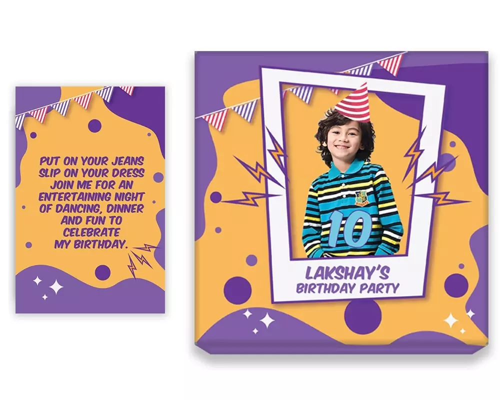 Design Number 4 for Large Customized Gifts with Large Invitation Cards for Birthday Parties