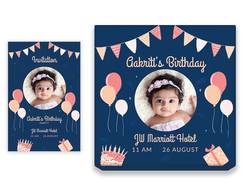 Design Number 9 for Large Customized Gifts with Large Invitation Cards for Birthday Parties