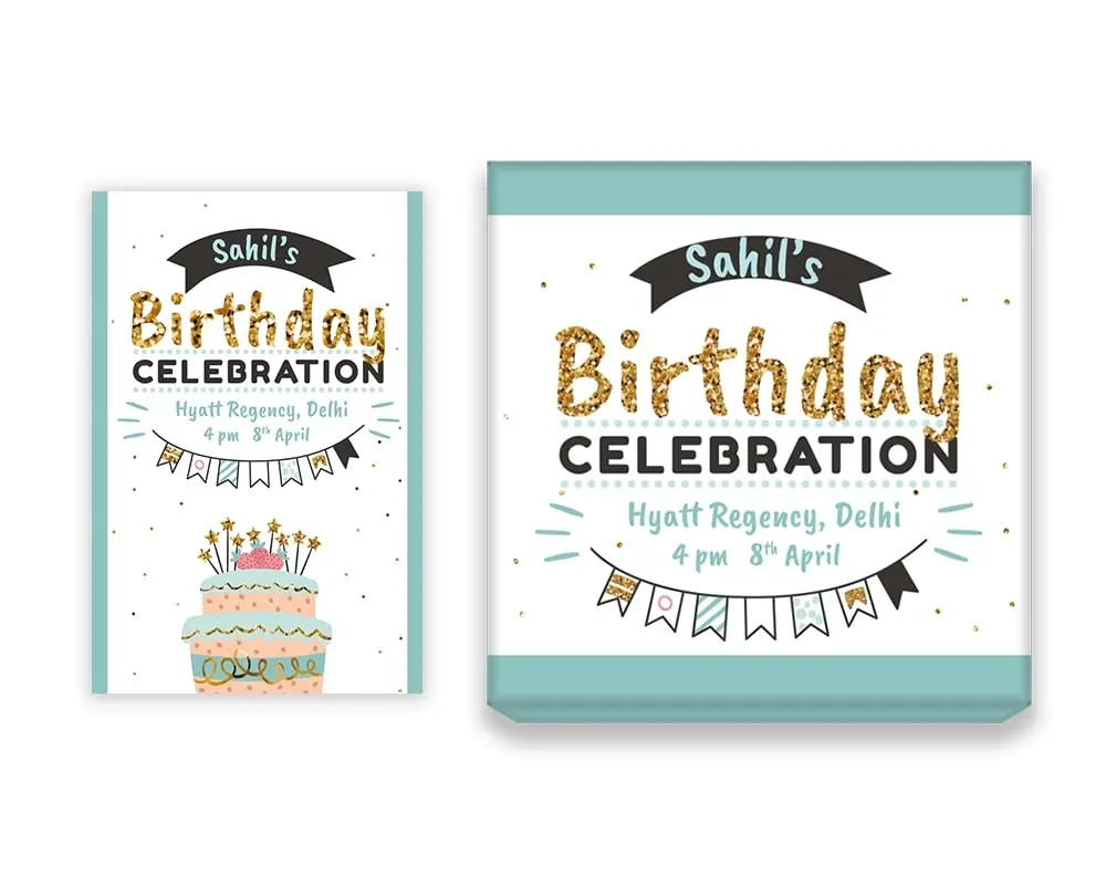 Design Number 3 for Medium Customized Gifts with Large Invitation Cards for Birthday Parties