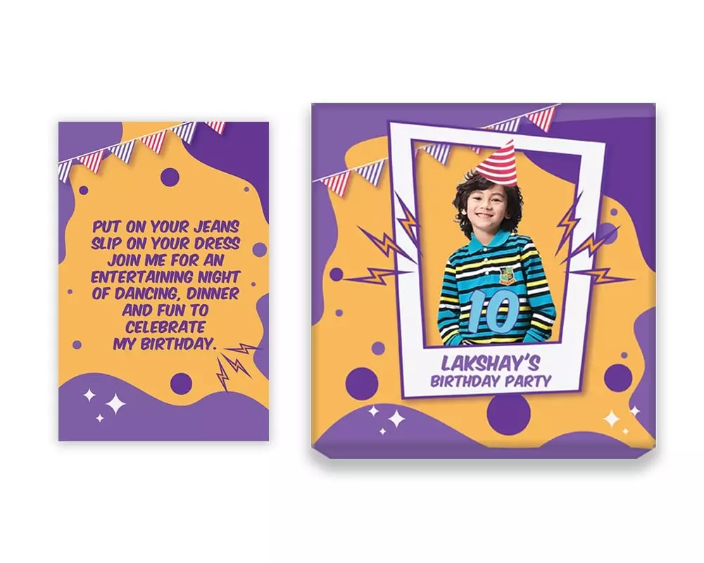 Design Number 4 for Medium Customized Gifts with Large Invitation Cards for Birthday Parties