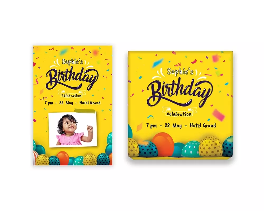 Design Number 10 for Small Customized Gifts with Large Invitation Cards for Birthday Parties