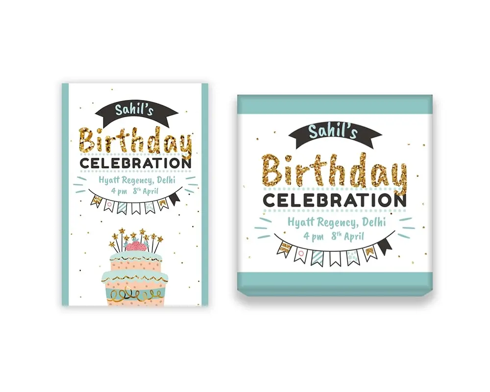 Design Number 3 for Small Customized Gifts with Large Invitation Cards for Birthday Parties
