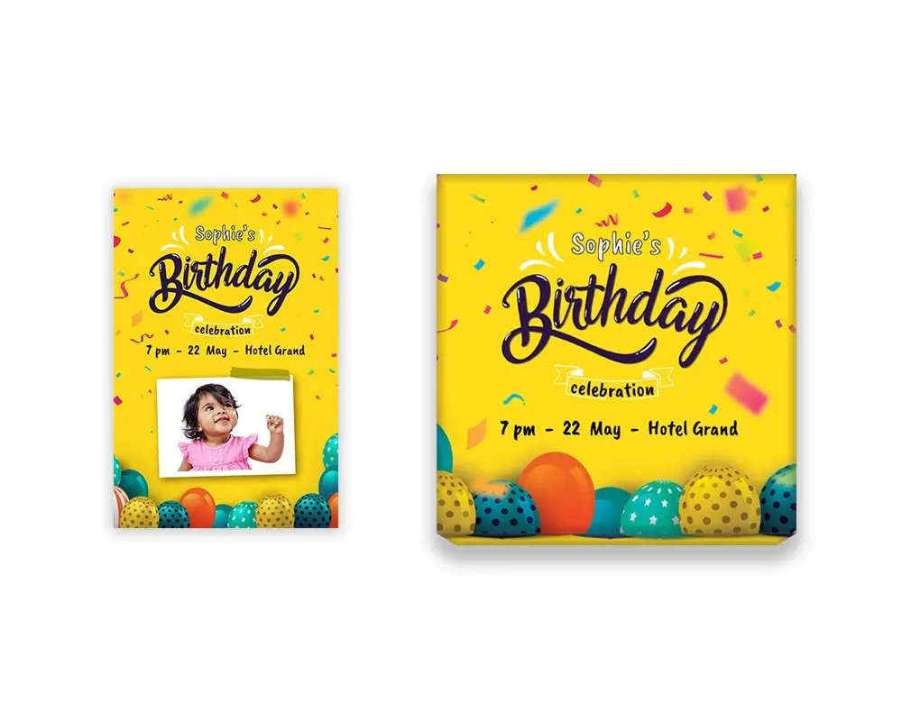 Design Number 10 for Small Customized Gifts with Small Invitation Cards for Birthday Parties