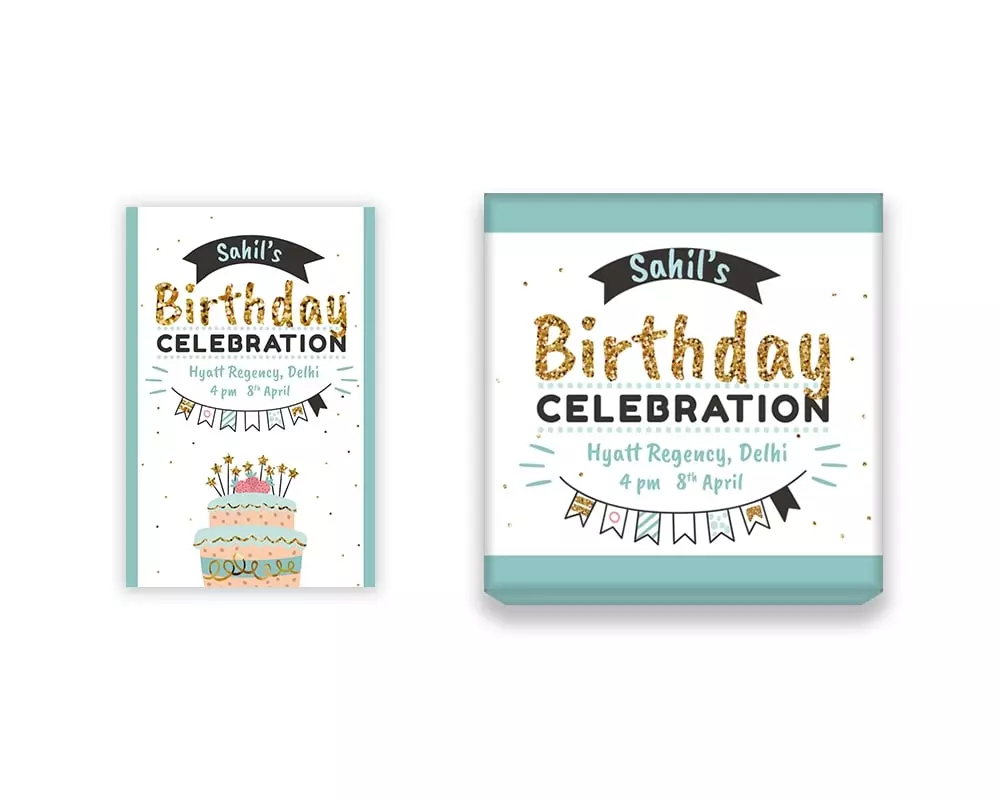 Design Number 3 for Small Customized Gifts with Small Invitation Cards for Birthday Parties
