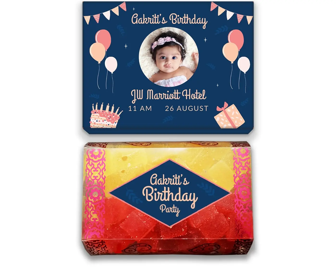 Design Number 9 of Jelly Sweets in Customized Boxes for Birthday Party Invitations