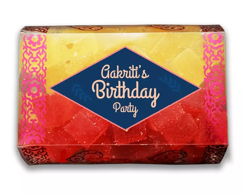 Design Number 9 of Jelly Sweets in Transparent Boxes for Birthday Party Invitations