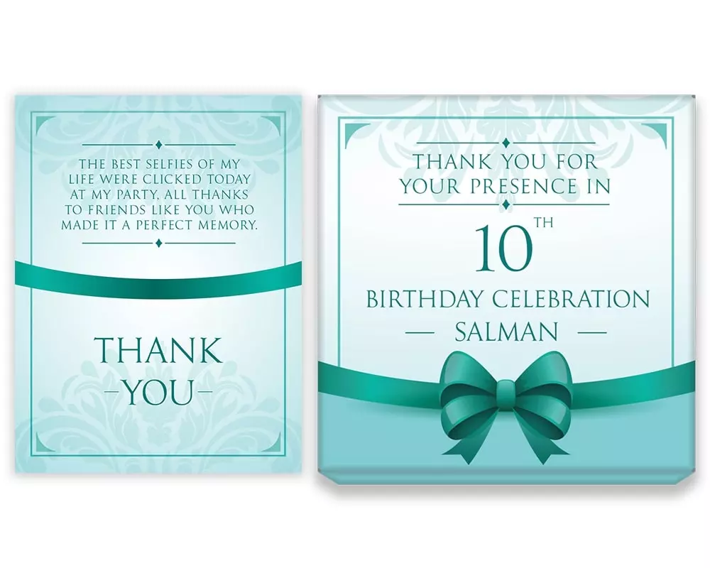 Design Number 7 for Jelly Candies in Large Customized Boxes with Large Foldable Message Cards for Birthday Return Gifts