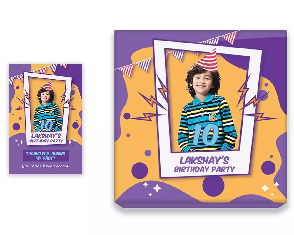Design Number 4 for Jelly Candies in Large Customized Boxes with Small Message Cards for Birthday Return Gifts