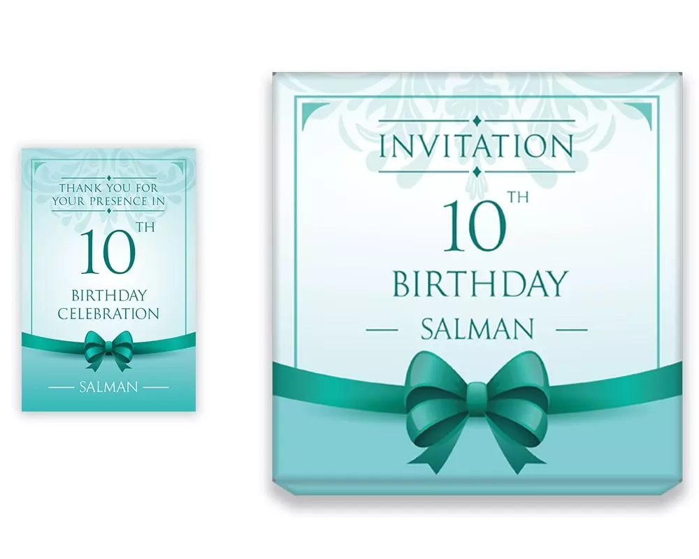 Design Number 7 for Jelly Candies in Medium Customized Boxes with Small Message Cards for Birthday Return Gifts
