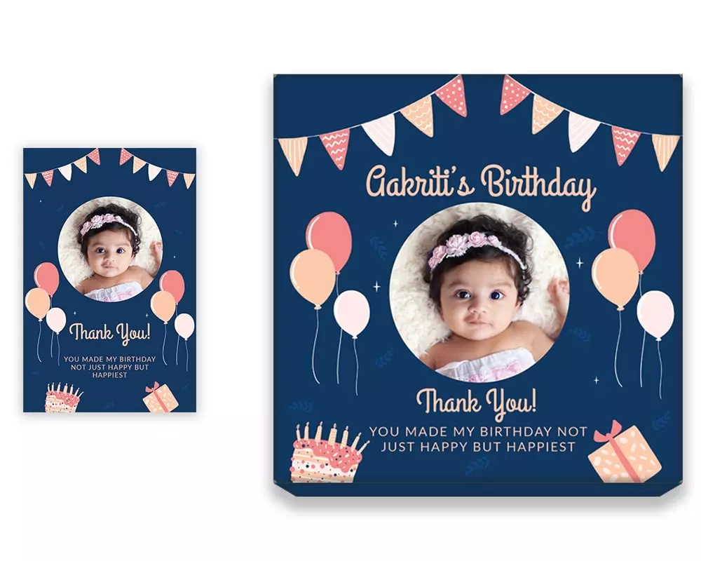 Design Number 9 for Jelly Candies in Small Customized Boxes with Small Message Cards for Birthday Return Gifts