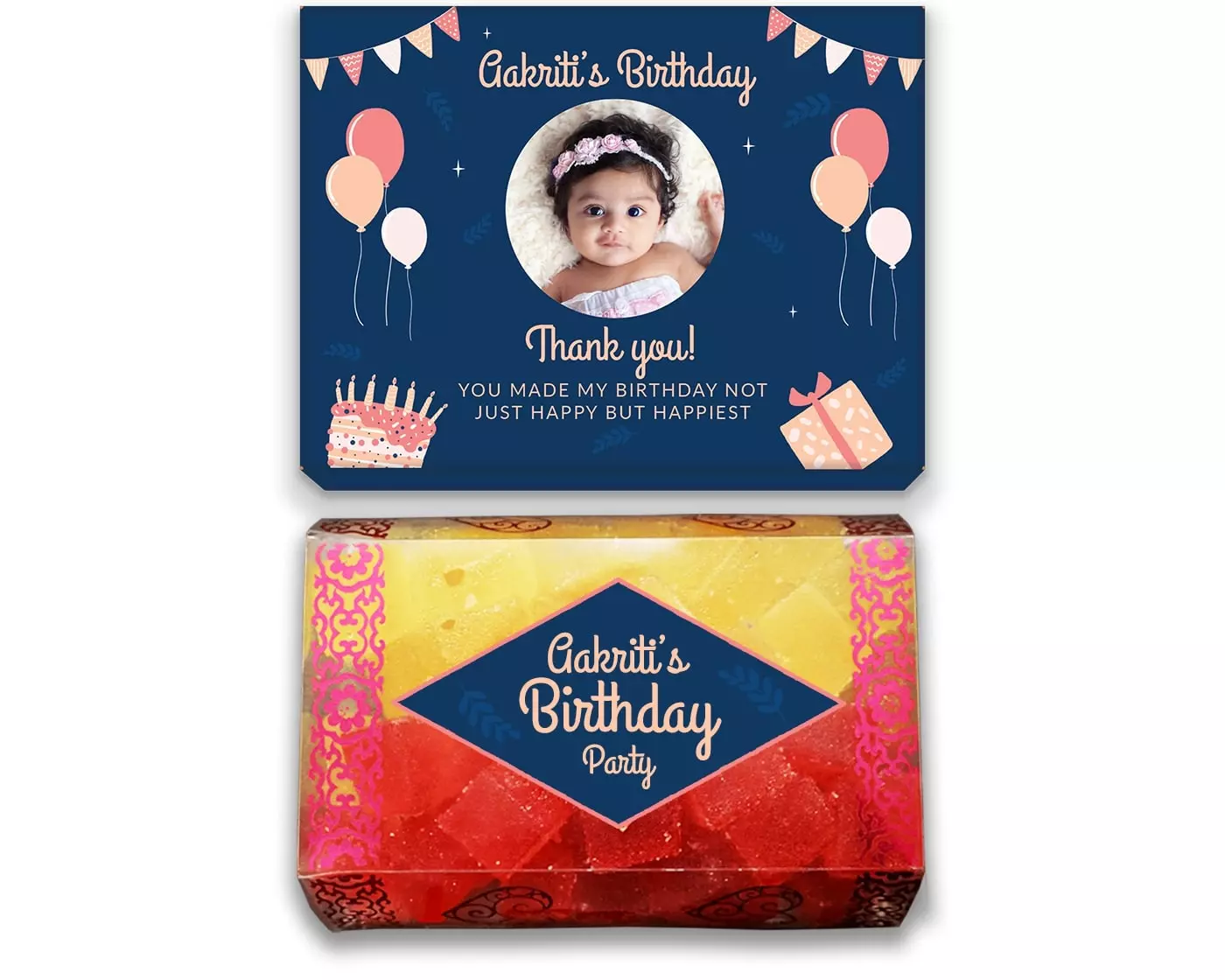 Design Number 9 of Jelly Sweets in Customized Boxes for Birthday Return Gifts