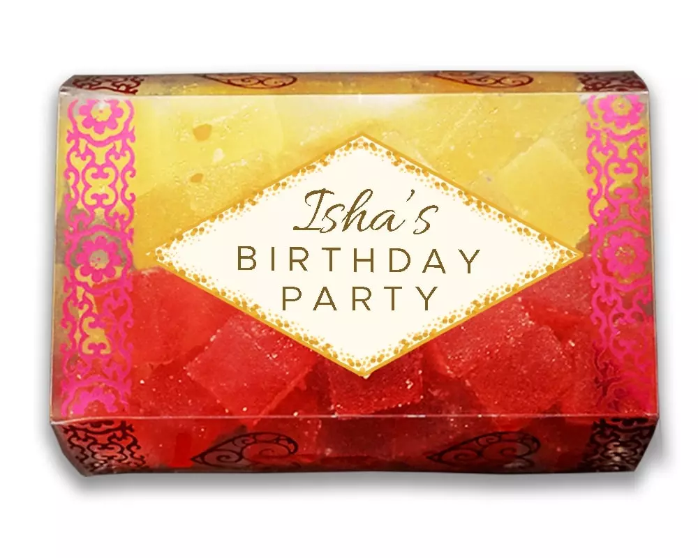 Design Number 5 of Jelly Sweets in Transparent Boxes for Birthday Return Gifts